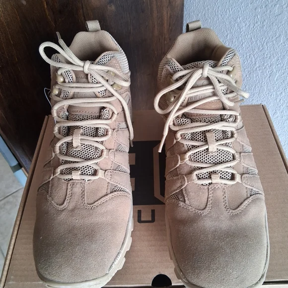 🔥 HQ Ortholite Waterproof Tactical Hiking Brown Outdoor Boots Sz.11.5 D - Picture 2 of 13